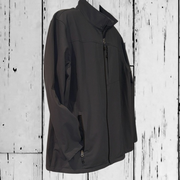Swiss Tech XXL Men’s Gray Zip-Up Softshell Jacket Water-Resistant - Picture 10 of 11